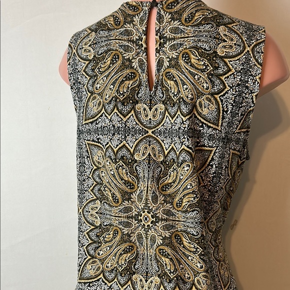 J. Jill Women’s Shift Dress Paisley Print Sleeveless Rear Keyhole Size LP - Picture 7 of 10